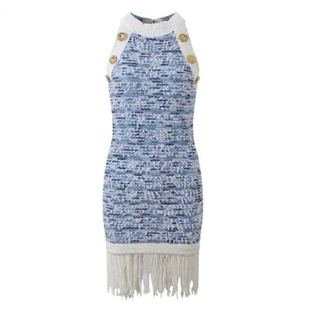 Jardinvue Knit Tassel Dress